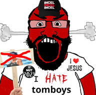 2023 arm balding beard christianity clothes fume glasses hair hand hat holding_object holding_sign i_hate i_heard incel jesus no_fap open_mouth red_skin soyjak steam teeth text tomboy tshirt variant:markiplier_soyjak // 800x789 // 303.0KB