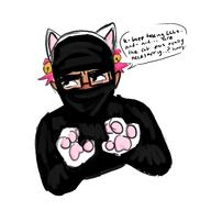 brown_skin cat_ear cute drawfag drawing furfag furry lazy masked meta:tagme paws sketch text variant:chudjak warrior-z_(user) warrior_for_trans_muslim_rights // 2000x2000 // 196.2KB