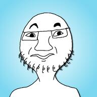 beard blue_background glasses gradient pngtuber rantsona stubble variant:yakubzong yakubZONGS // 1000x1000 // 164.5KB