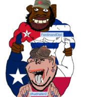 FerdinandDist(namefag) ahegao amerimutt chudnater2(namefag) communism cowboy_hat cuba muscular_male op_is_a_esl_retard_who_cant_spell_tongue_properly rape sex sheeeit shieet shitskin subvariant:impish_amerimutt texas tongue tyrone variant:impish_soyak_ears // 788x893 // 334.0KB