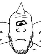 bald closed_mouth cyclops forced horn one_eyed_one_horned_flying_purple_people_eater subvariant:neutralplier variant:markiplier_soyjak wing // 600x800 // 48.2KB