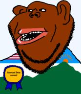 award brown_skin clothes country ear flag flag:grand_gedeh_county flag:liberia grand_gedeh_county hair liberia liberian lips mutt open_mouth samuel_doe soyjak stubble subvariant:impish_amerimutt teeth text transparent transparent_background variant:impish_soyak_ears // 685x793 // 38.0KB