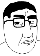 black_hair closed_mouth eyebrows glasses hair series:chuddified_soyjaks serious subvariant:smugchud template transparent_background variant:smugjak // 554x772 // 11.6KB