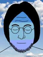 blue_skin calm closed_eyes closed_mouth cloud glasses nose sky stubble variant:lennonjak // 600x800 // 253.6KB