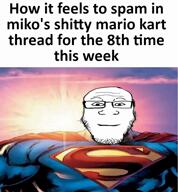 city happy mario mario_kart meta:tagme miko_(namefag) neutral singing song subvariant:neutralplier superhero variant:markiplier_soyjak video // 720x774, 14.7s // 3.6MB