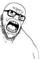 call_of_duty glasses looking_up open_mouth samuel_stuhlinger soyjak stubble variant:stu // 390x505 // 10.1KB