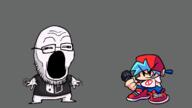 animated boyfriend_(friday_night_funkin') clothes friday_night_funkin' glasses hat logo microphone nintendo nintendo_switch no_nose open_mouth soyjak stubble style_emulation variant:gapejak video_game // 1280x718 // 5.6MB
