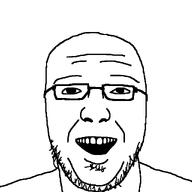 bald double_chin eyebrows eyes forehead_lines front_facing glasses looking_at_you nose open_mouth smile stubble teeth this_person_does_not_exist variant:unknown white_background // 1024x1024 // 12.0KB