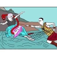 3_soyjaks ack arm beard bloodshot_eyes boot boots buff classical_art_parody clothes flag:transgender_pride_flag glasses greek_mythology looking_at_each_other looking_at_you multiple_soyjaks pink_hair sea smug snake spear stubble tranny troon troonella variant:bernd variant:chudjak variant:feraljak weapon wrinkles yellow_sclera // 1600x1600 // 211.7KB