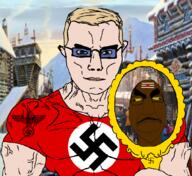 angry bindi blond bloodshot_eyes blue_eyes crying currycel eyes_like_the_o-o-cean glasses hair india indian irl_background looking_at_you mirror national_socialism nazism pajeet poo poojeet scared soyjak subvariant:chudjak_front subvariant:dean subvariant:muscular_chud swastika thick_eyebrows variant:chudjak yellow_hair // 1059x973 // 803.3KB