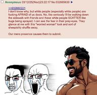 chad crying glasses open_mouth red_eyes text variant:chudjak variant:soyak // 1024x996 // 120.8KB