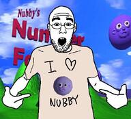 I_love_Nubby clothesthes ear game glasses i_love nubby nubby's_number_factory open_mouth pointing sky soyjack variant:shirtjak // 618x559 // 76.3KB