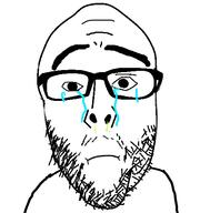 closed_mouth crying glasses mucus sad soyjak stubble variant:nojak // 483x490 // 28.7KB