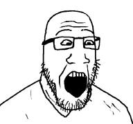 bald beard glasses markiplier nuvariant open_mouth plier_(soyjak_party) shocked soyjak subvariant:plier_shocked variant:markiplier_soyjak // 720x672 // 8.8KB