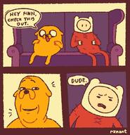 adventure_time cartoon cartoon_network closed_mouth comic dog smile soy_parody soyjak subvariant:wholesome_soyjak variant:gapejak // 872x904 // 120.4KB