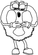 Variant:pretzelson cartoon facial_hair food objectsoy open_mouth pretzel soyjak stubble traced variant:unknown white_background // 856x1220 // 29.3KB