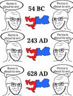 2soyjaks closed_mouth glasses persia rome smile smug soyjak speech_bubble stubble text variant:soyak // 944x1238 // 179.4KB