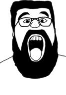 beard glasses hair meta:ai_generated open_mouth soyjak template tongue variant:dustin // 840x1217 // 30.8KB