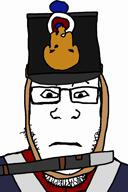 blood_and_iron closed_mouth clothes fife hat instrument military military_uniform mount_and_blade music napoleonic_war neutral playing_instrument roblox shako_hat subvariant:neutralplier variant:markiplier_soyjak video video_game // 1080x1620, 17.9s // 1.7MB