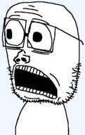 beard glasses open_mouth scared teeth template transparent_background variant:sackjak // 481x761 // 14.4KB