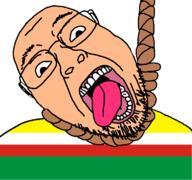 ack country dead flag flag:lubusz glasses hair hanging lubusz open_mouth poland rope soyjak stubble suicide teeth tongue variant:bernd voivodeship white_skin yellow_teeth // 768x719 // 31.4KB