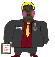 award badge blush brown_skin clipboard closed_mouth clothes doctor dr_rrackers dr_soyberg grey_pants grey_shirt nusoicaca red_shirt red_shoes shitskin soyjak_party subvariant:hunky_twink_sex_machine text trend:slopjak variant:alicia yellow_hair yellow_tie // 1454x1520 // 100.9KB