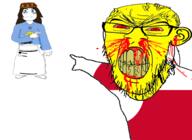 2soyjaks a10_eyes angry antiswarthy_(namefag) arm asian blood bloodshot_eyes blue_eyes blue_shirt blush brown_hair clenched_teeth clothes cracked_teeth crimean_tatar crimean_tatar_text dress ear eyelashes female flag:crimean_tatar food full_body glasses hair hand hat long_hair looking_at_you mustache necklace nintendo nintendo_switch no_nose nosebleed open_mouth pointing red_eyes shoe soy soyjak stubble subvariant:feralrage tubeteika vanilla variant:feraljak variant:soytan variant:two_pointing_soyjaks vein video_game wave waving yellow_skin yellow_teeth // 1920x1400 // 692.3KB