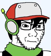 beard black_eyes black_glasses black_sclera black_shirt cave_story closed_mouth clothes eyebrows eyeglasses eyes glasses green_scarf hair hat mouth nose open_eyes quote quote_(cave_story) quote_(user) red_hat skin stubble template transparent_background variant:soyak video_game white_skin // 800x865 // 68.3KB