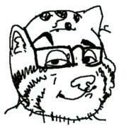 animal cat face frown fur glasses manul soyjak stubble tail variant:smugjak // 564x533 // 128.9KB