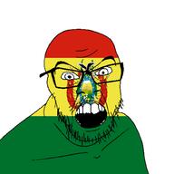angry bolivia country flag glasses jacksepticeye looking_at_you mustache open_mouth soyjak stubble teeth variant:feraljak youtube // 1500x1500 // 84.7KB