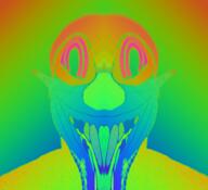 colorful deformed ear glasses grin moshed open_mouth smile soyjak variant:susjak // 640x583 // 10.0MB