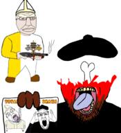 4soyjaks ack aryan blood bone catholic christianity closed_mouth flag:vatican_city glasses lutheran martin_luther open_mouth protestant rope shitskin shotgun stubble suicide teeth tongue variant:bernd variant:chudjak variant:ppp vatican // 720x789 // 221.0KB