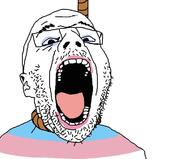 ear glasses hanging makeup mustache open_mouth rope soyjak stubble suicide tranny variant:isaac // 723x600 // 77.8KB