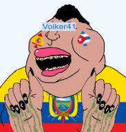 big_lips brown_skin coca_cola cuba ecuador flag flag:cuba flag:ecuador flag:spain incel larper open_mouth soyjak spain subvariant:mexislut transparent_background variant:meximutt volker41(namefag) // 795x833 // 193.2KB