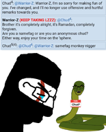 betrayal chud_(soybooru) crying hello_my_name_is_(sticker) meta:namefags side_profile snake variant:chudjak variant:slitherjak warrior-z_(user) // 749x926 // 354.9KB