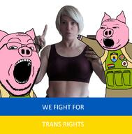 animal anti_christian anti_white arm azov_battalion bloodshot_eyes brown_eyes brown_hair celtic_cross cross crying deformed ear eyelids flag full_body glasses hand hanging leg lgbt marichka open_mouth pig pink_skin pointing rope sarah_ashton_cirillo snout soldier soyjak star_of_david stubble subvariant:brunetto subvariant:massjak subvariant:wholesome_soyjak suicide text tongue tranny ukraine variant:bernd variant:gapejak variant:two_pointing_soyjaks vest white_nationalism yellow_teeth // 1800x1830 // 219.6KB