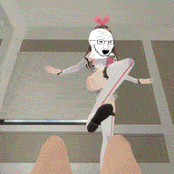 animated anime glasses hololive kizuna_ai open_mouth soyjak stubble variant:soyak vtuber // 240x240 // 467.0KB