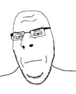 closed_mouth concerned disappointed frown glasses sad smile soyjak stubble subvariant:nucob variant:cobson // 541x671 // 19.6KB