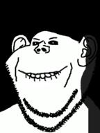 biting_lip black_background black_eyes dark evil glasses looking_at_you ominous rape shadow stubble trollge variant:impish_soyak_ears // 598x800 // 75.5KB