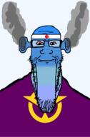 angry bald bloodshot_eyes blue blue_skin calm closed_mouth ear flag flag:japan flag:okayama fume glasses japan ogre_ears okayama seethe smoke soyjak stretched_chin stubble template todofuken transparent_background variant:markiplier_soyjak // 823x1250 // 64.6KB