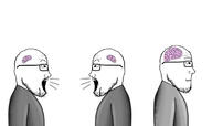big_brain brain closed_mouth clothes glasses looking_to_the_left meme neutral open_mouth side_profile small_brain smile soyjak stubble subvariant:neutralplier subvariant:sideplier template variant:markiplier_soyjak white_background // 1170x695 // 69.3KB