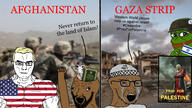 afghanistan allah american_flag angry arabic_text arm beard bloodshot_eyes blue_eyes book brainless brown_skin buff closed_mouth clothes crying ear eyes eyes_like_the_o-o-cean fist flag flag:united_states frog glasses goat hair hand hands_up hat islam islamic israel muslims open_mouth palestine pepe quran rifle soyjak stubble subvariant:chudjak_front subvariant:muscular_chud taqiyah tshirt united_states variant:chudjak variant:soyak vein weapon yellow_hair yellow_teeth // 1920x1080 // 504.2KB