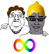 autism brown_hair chidjak clothes curly_hair food friendship fruit glasses grey_skin hat lemon lemon_(user) marioman7890 meta:namefags smile stubble teeth variant:bernd // 1000x1098 // 300.6KB