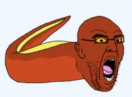 animal eel fish glasses open_mouth red_skin series:animaljaks soyjak stubble variant:imhotep // 1341x987 // 30.5KB