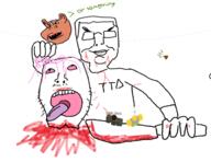 bloodshot_eyes crying drawing gemmy gore open_mouth raid roblox rope scat soy soyjak subvariant:impish_amerimutt suicide tongue total_tranny_death troon variant:bernd variant:chudjak video_game // 624x482 // 63.1KB