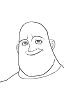 bald big_chin black_and_white disney man mr_incredible pixar smile smug superhero template the_incredibles transparent_background variant:unknown // 540x810 // 19.9KB