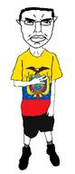 angry chud closed_mouth clothes ear ecuador flag:ecuador full_body glasses hair meta:tagme subvariant:unbotheredchud variant:chudjak // 549x1268 // 103.3KB