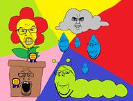 angry award caterpillar cloud colorful flower glasses plant rain soyjak stubble subvariant:chudjak_front variant:chudjak variant:feraljak variant:gapejak variant:markiplier_soyjak // 2865x2181 // 194.4KB
