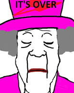 closed_eyes closed_mouth clothes female hair hat its_over old queen_elizabeth sad soyjak subvariant:female_markiplier text variant:markiplier_soyjak // 800x1000 // 216.6KB