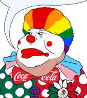angry brown_skin clothes clown clown_nose clown_wig face_paint flag:mexico lips mexico meximutt rainbow_hair red_lips speech_bubble speech_bubble_empty variant:meximutt // 888x1000 // 45.5KB